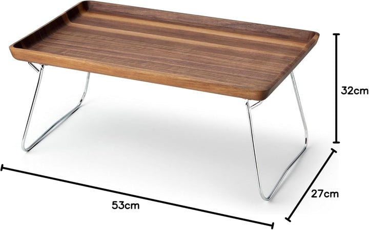 Continenta Bett-Tablett, Betttablett, Serviertablett, Frühstückstablett, Betttisch, Walnussholz, 53