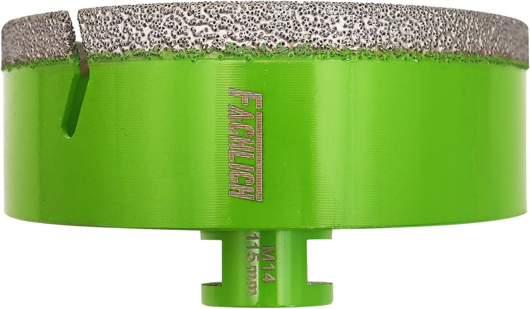 FACHLICH Diamantbohrer Fliesenbohrer 115mm Diamant-Bohrkronen Lochsäge M14 Gewinde für Porzellan Fli