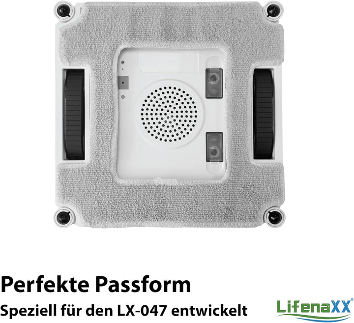 Lifenaxx Ersatz-Wischtücher (6 Stück) für LX-047 Fensterreinigungsroboter – Original Mikrofaser-Rein