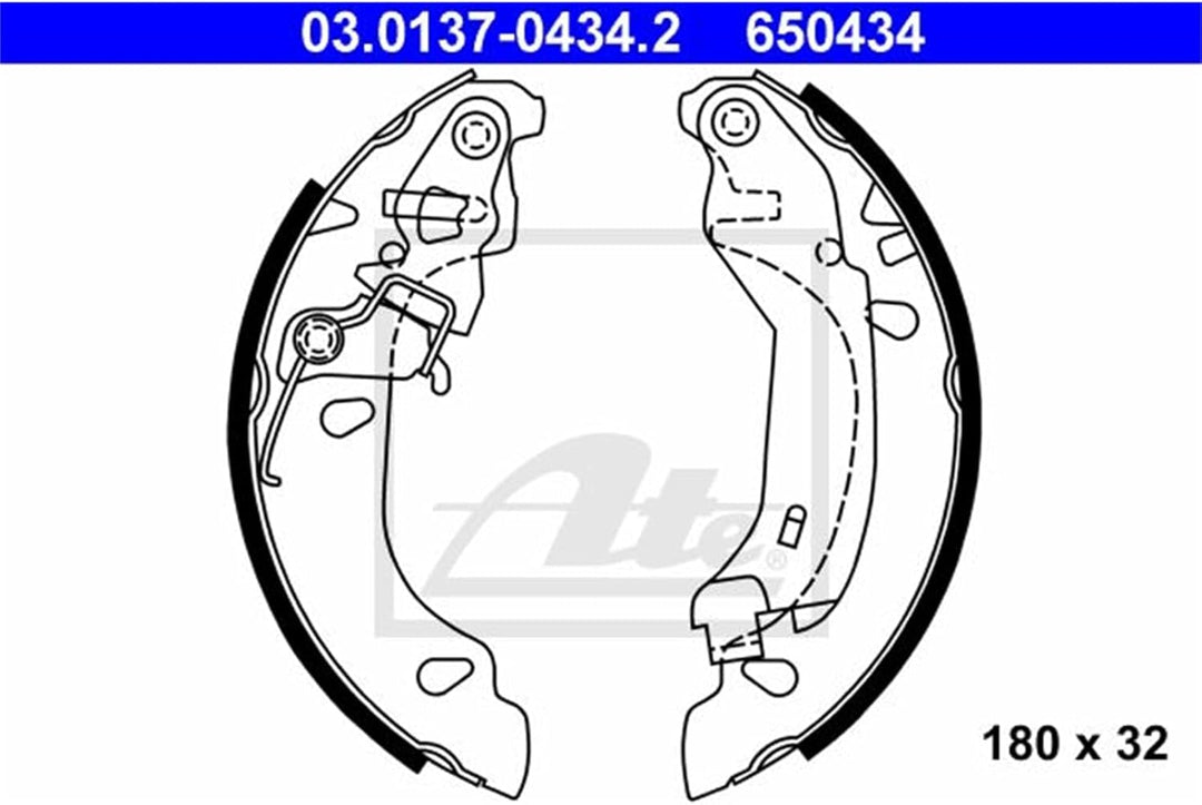 ATE 03013704342 Bremsbackensatz Trommelbremse