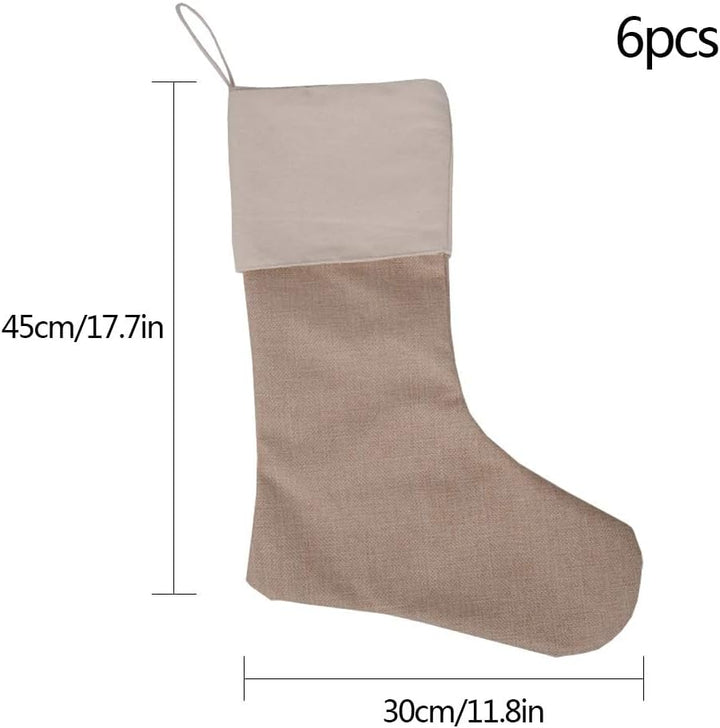 Sackleinen Weihnachtsstrumpf Weihnachten Socken Sackleinen Geshenkbeutel Weihnachtsdekoration Weihna
