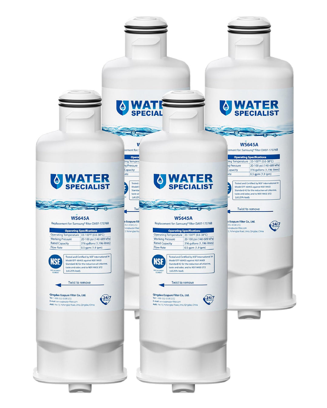 Waterspecialist DA97-17376B Ersatz für Samsung HAF-QIN/EXP, HAF-QIN, DA97-08006C, RF28R7351SG, RF23M