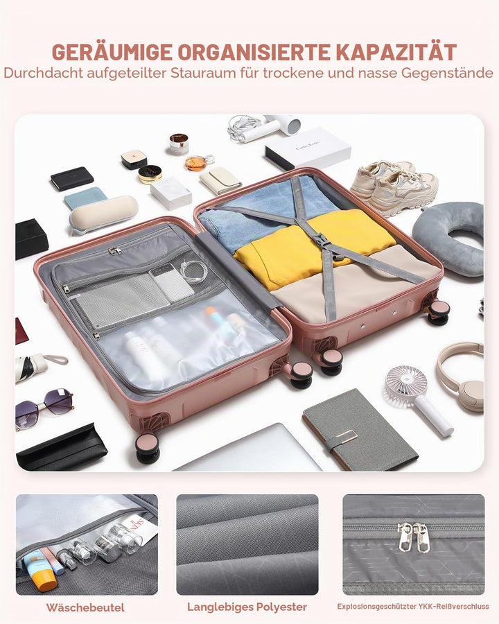 Sea choice Reisekoffer Set 5 Teilig ABS Hartschale Trolley Kofferset Gepäckset Grosse Kapazität Hand