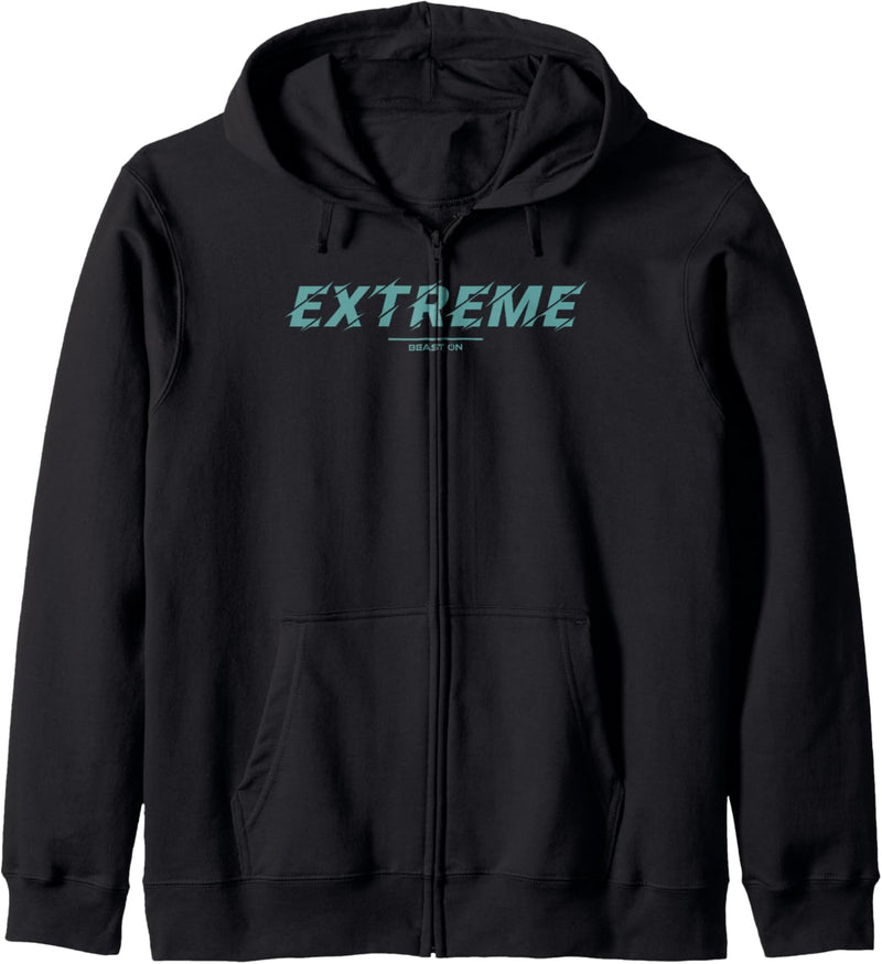 Extreme blau Gym Fitness Workout Gym Training blaue Schrift Kapuzenjacke