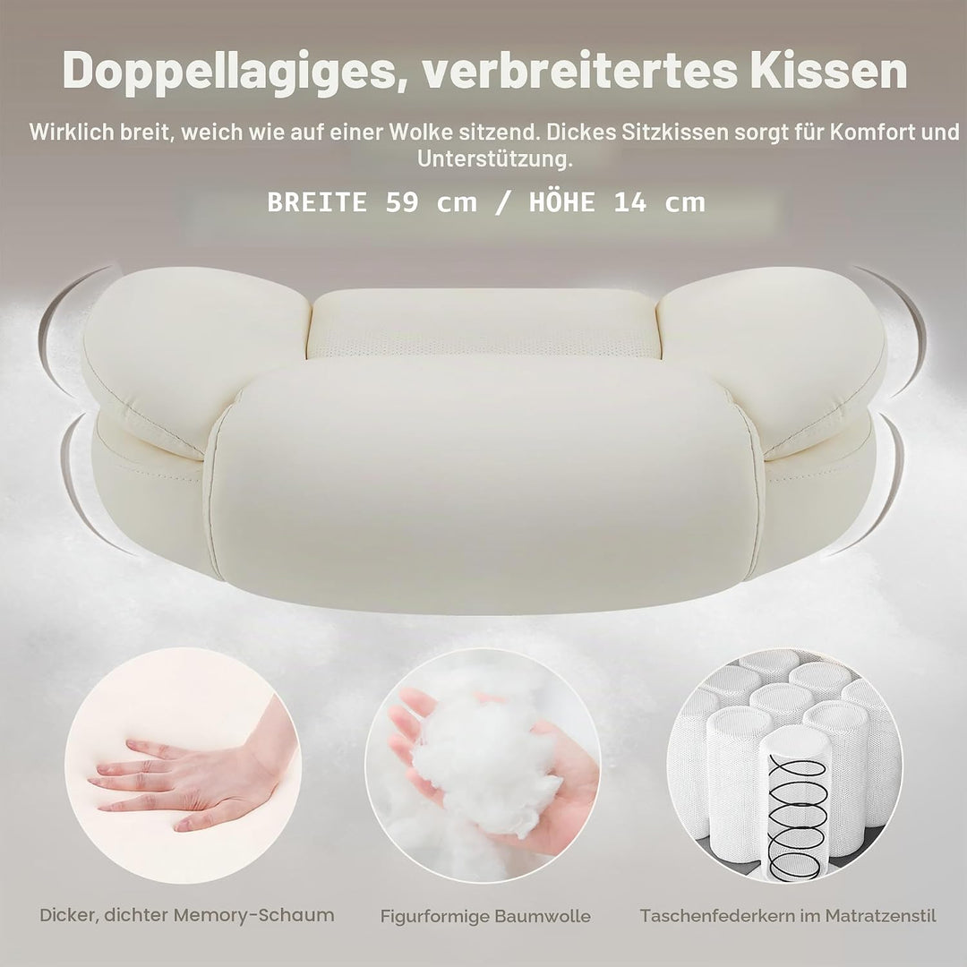 IWMH Grosser und hoher Bürostuhl 180KG, Schreibtischstuhl Ergonomisch | Chefsessel Computerstuhl mit