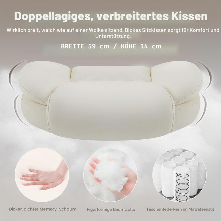 IWMH Grosser und hoher Bürostuhl 180KG, Schreibtischstuhl Ergonomisch | Chefsessel Computerstuhl mit