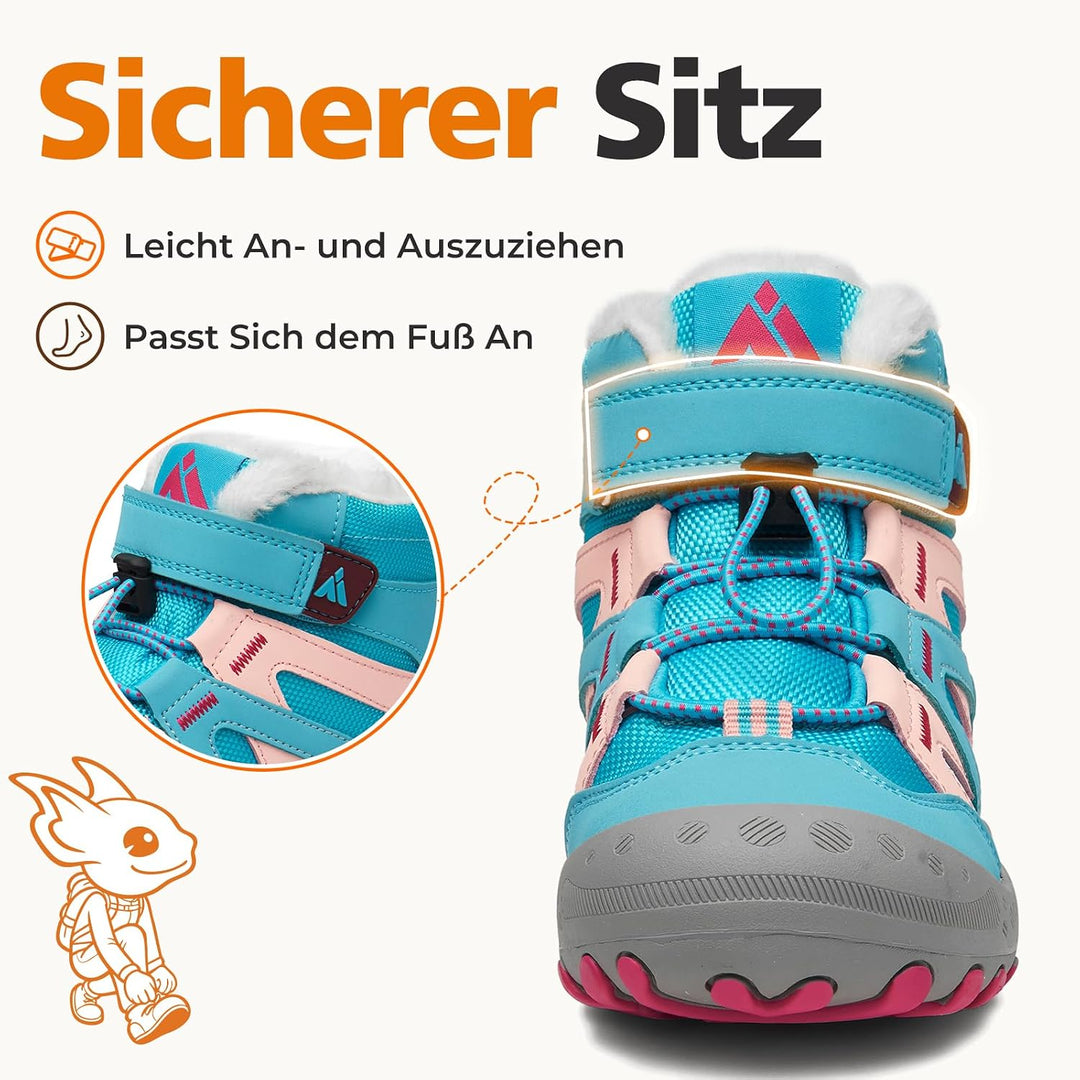Mishansha Winterschuhe Jungen Winterstiefel Mädchen Boots Kinder Warme Gefüttert Schneestiefel Outdo