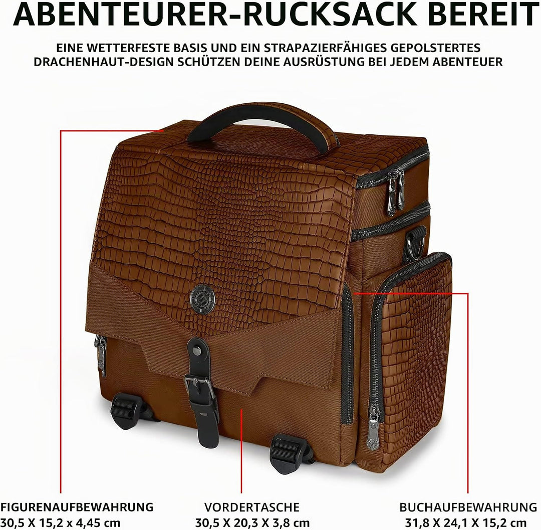 ENHANCE Tabletop RPG-Tasche des Abenteurers, Sammleredition - DND-Tasche mit Tabletop-Miniaturen-Auf