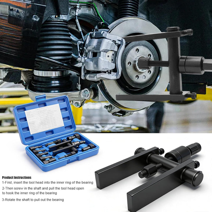 10pcs Lagerabzieher Set, Motorrad Innenlager Abzieher Set, Radlager Werkzeug Motorrad-Lagerabzieher-