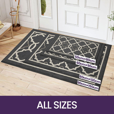 DEXI Fussmatte Innen 90 x 150 cm, waschbar Schmutzfangmatte rutschfest Fussmatte wasserabsorbierende