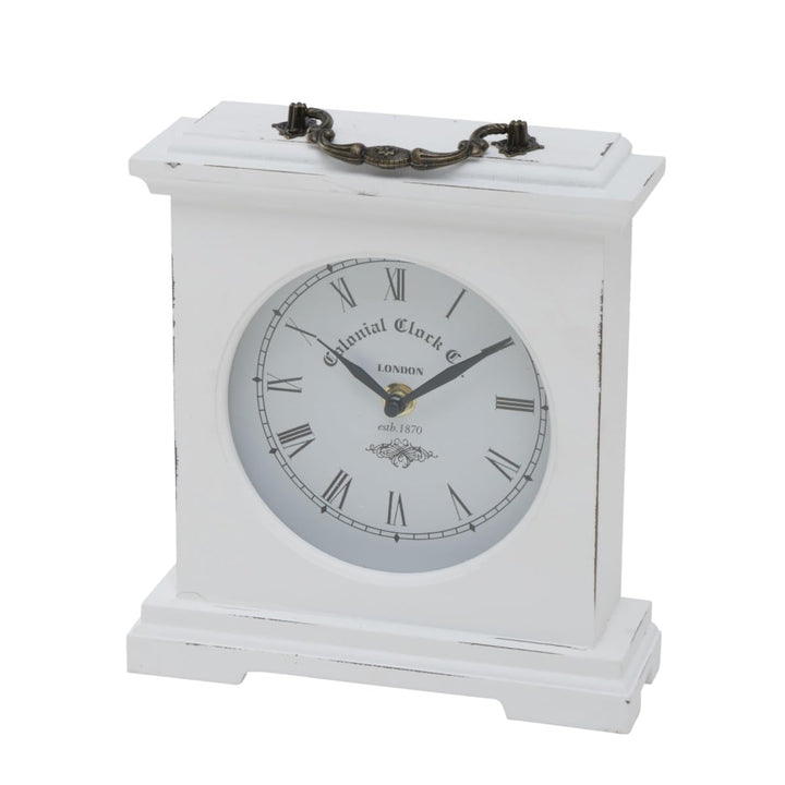 Boltze Tischuhr Betty (Farbe Weiss, Höhe 24 cm, für den Indoorbereich, Uhr, Analoge Uhr, Dekoobjekt,