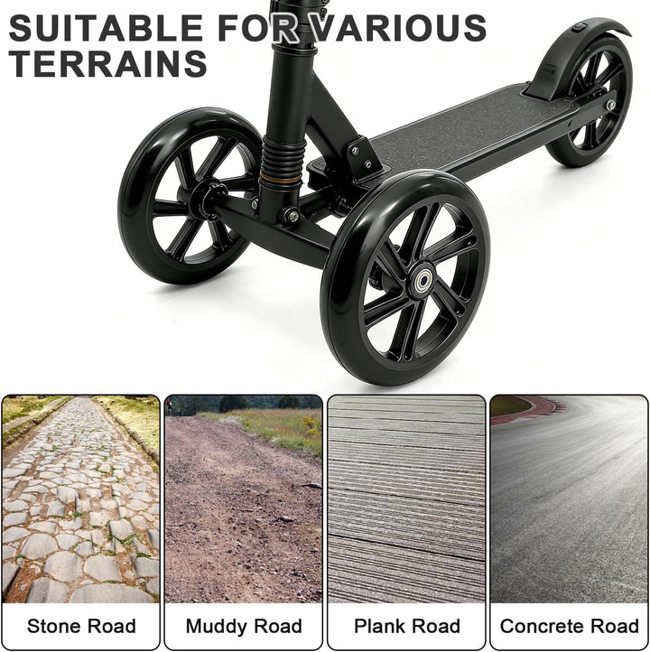 2 Stück 200mm Scooter Rollen, City-Scooter Ersatzräder Räder mit ABEC-9 Lager, Anti-Rutsch Roller Rä