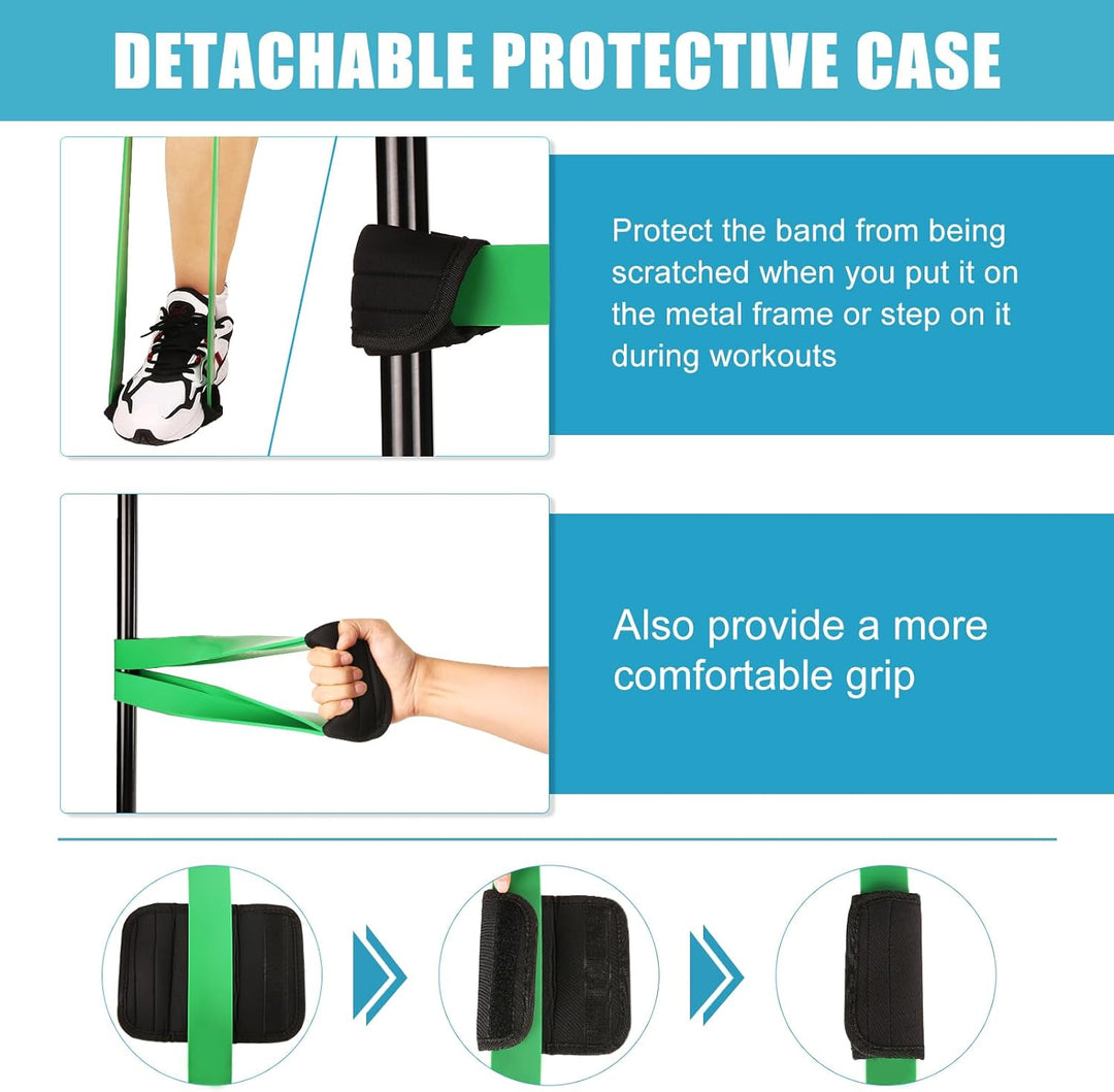 TOMSHOO Resistance Bands Set, 4/5 Stück Widerstandsbänder mit Aufbewahrungstasche, Griff, Türanker,