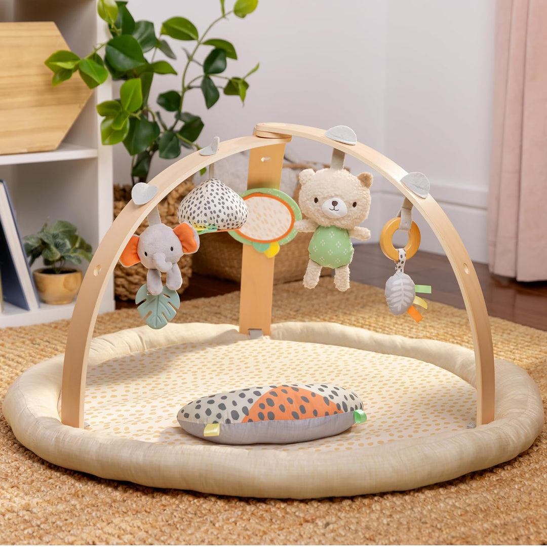 Ingenuity Every Season Plüsch Lammwolle Baby Spielzeug und Spielmatte, atmungsaktiv, Bauchlagematte,