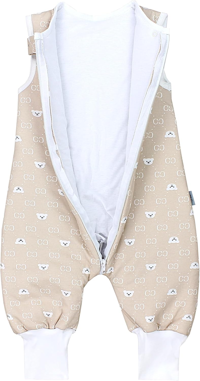 TupTam Baby Schlafsack mit Füssen Ganzjahresschlafsack OEKO-TEX zertifizierte Materialien 2,5 TOG 68
