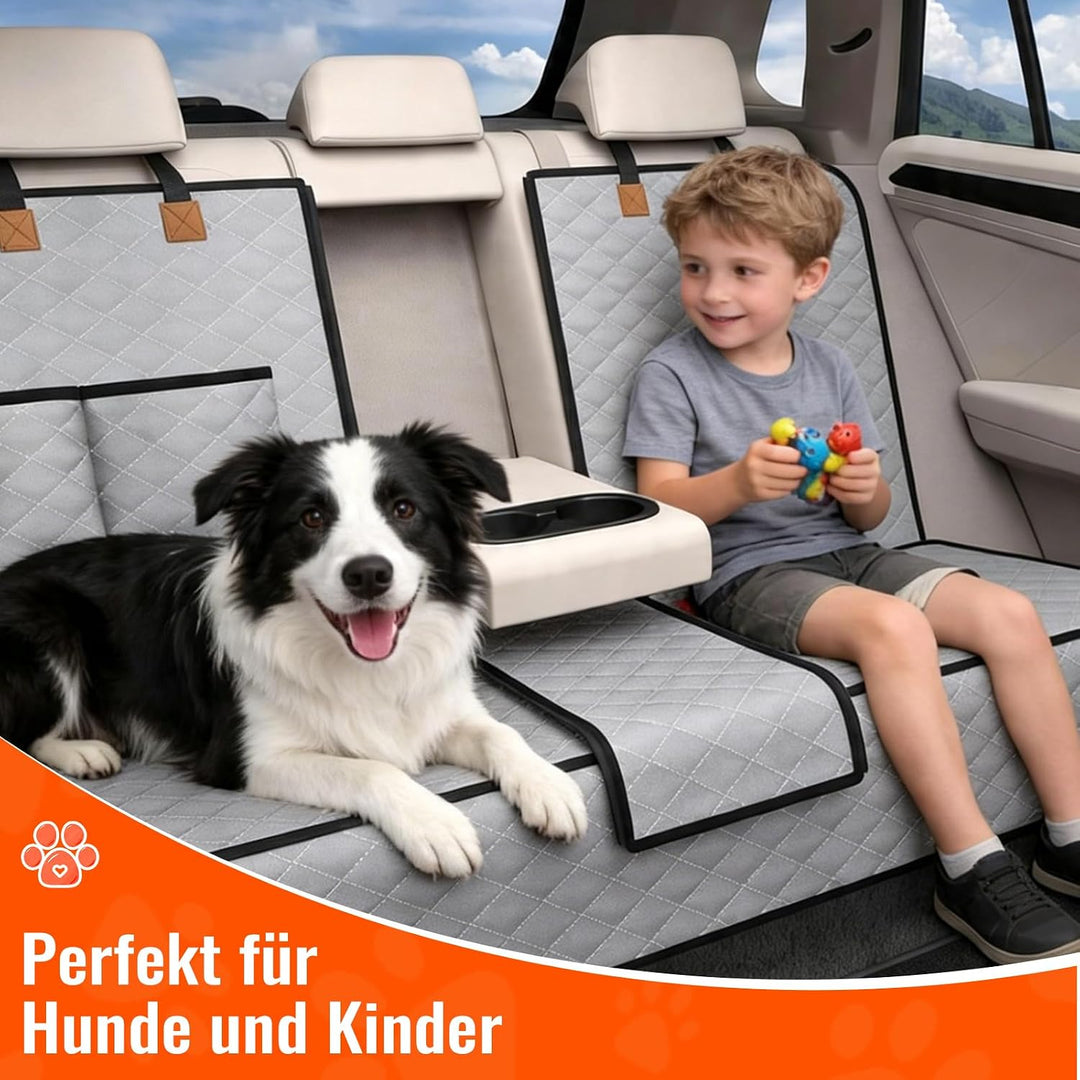 Hundedecke Auto Rückbank, rutschfeste wasserdichte Autoschondecke Hund Rücksitz, Hundeschutz Auto Rü