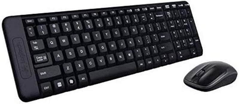 Logitech MK220 Kompaktes, Kabelloses Set mit Tastatur und Maus für Windows, Portugiesisches QWERTY-L