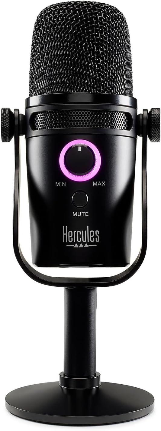 Hercules Stream Starter Kit - Stream 100 + Mikrofon HUD-600 PC | Stream-100-LCD-Controller, USB/XLR-
