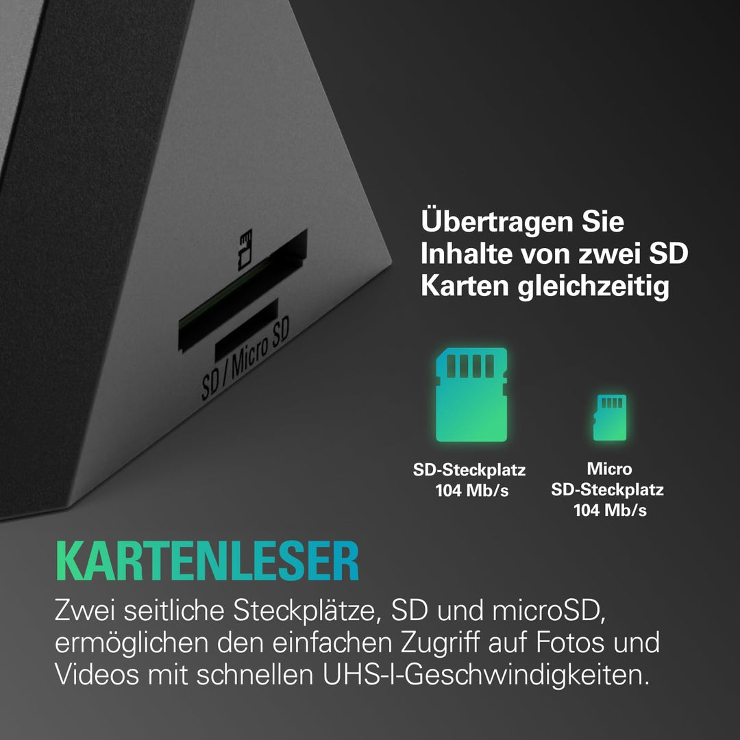 Elgato USB Hub – Für Stream Deck +, 2 USB-C-Anschlüsse/2 USB-A-Anschlüsse, Stromversorgung, SD-/micr