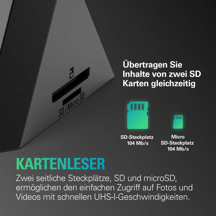 Elgato USB Hub – Für Stream Deck +, 2 USB-C-Anschlüsse/2 USB-A-Anschlüsse, Stromversorgung, SD-/micr