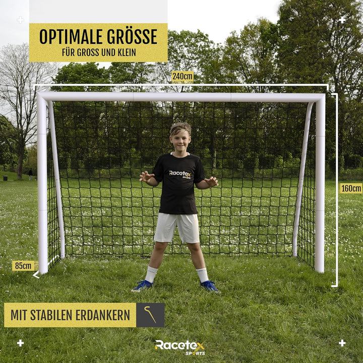 Fussballtore für Garten Kinder und Erwachsene [ENORM ROBUST] - Fussballtor Kinder mit Stabiler Stahl