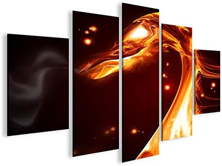 islandburner Bild Bilder auf Leinwand Feuer Drache MF XXL Poster Leinwandbild Wandbild Dekoartikel W