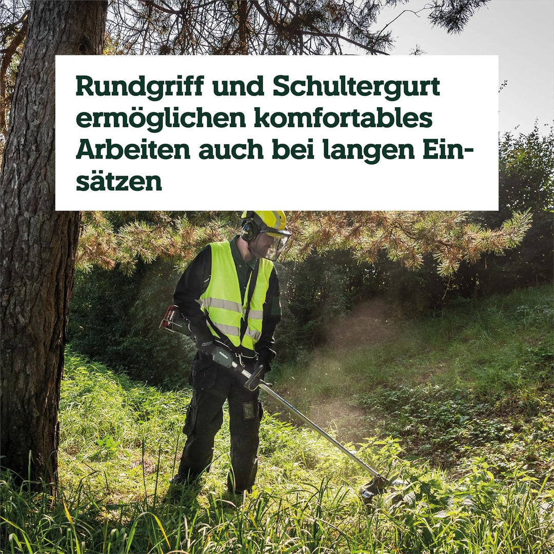 metabo Akku-Freischneider FSD 36-18 LTX BL 40 – 601610850 – Leiser Rasentrimmer mit Rundgriff, Metab
