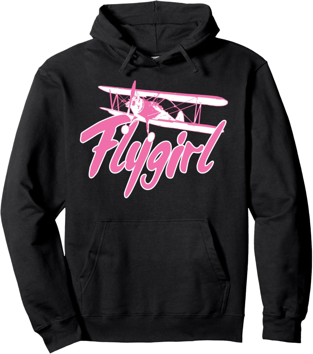 Female Pilot Geschenk Womens Flugzeug Aviation Pullover Hoodie