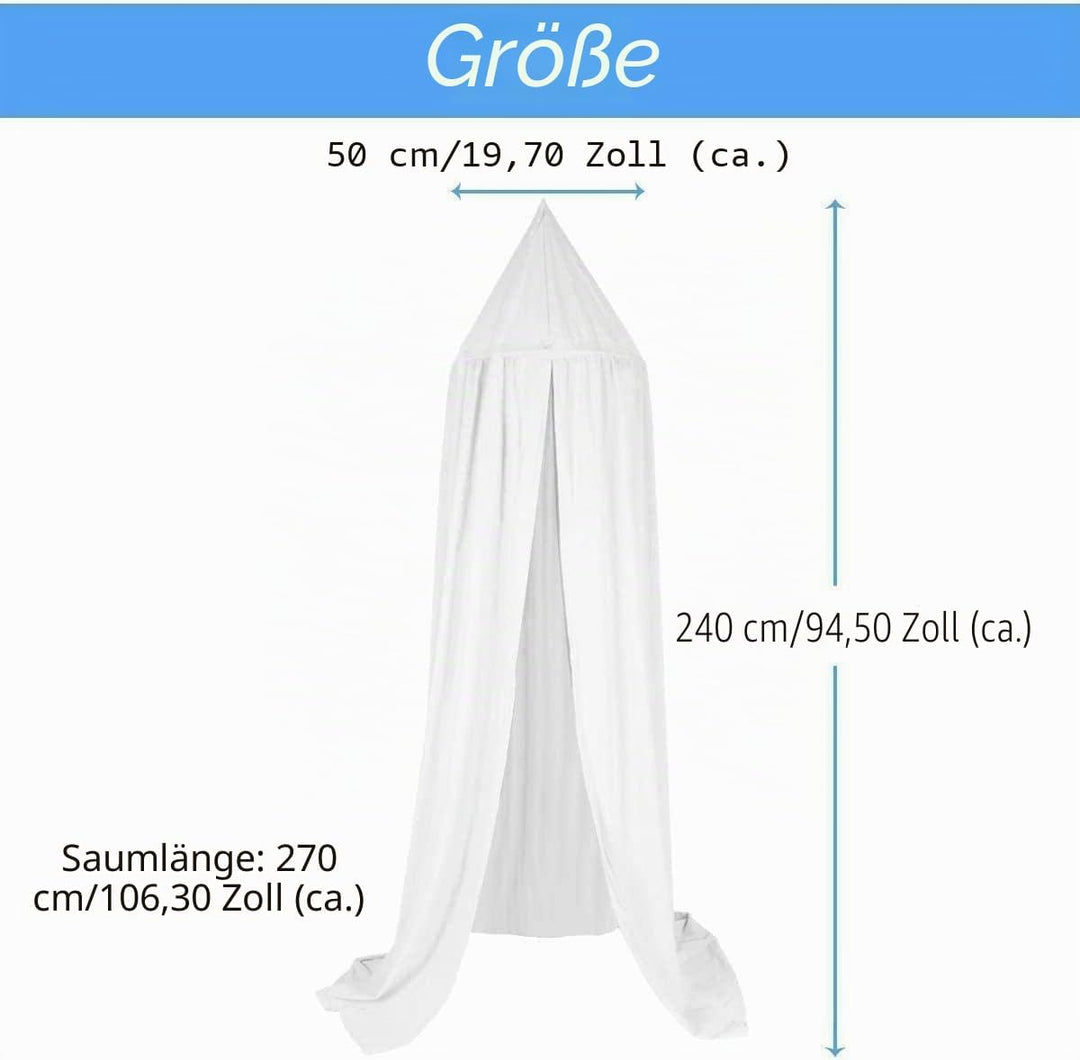 LINONI Baby Baldachin Betthimmel Chiffon Hängende Rund Moskitonetz für Babys Bett, Spielzelte, Kinde