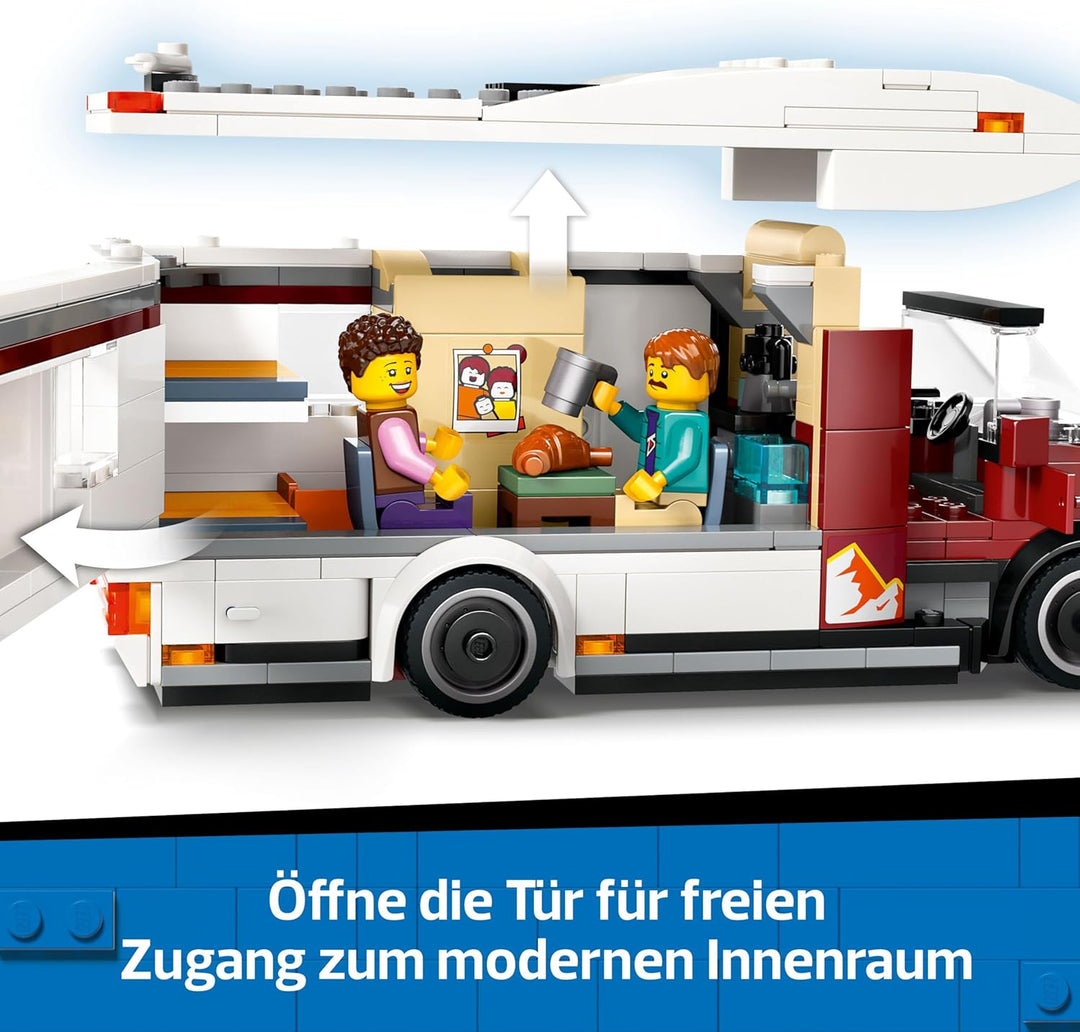 LEGO City Abenteuer-Wohnmobil - Wohnwagen Spielzeug für Jungen und Mädchen ab 6 Jahren - Inkl. 3 Min