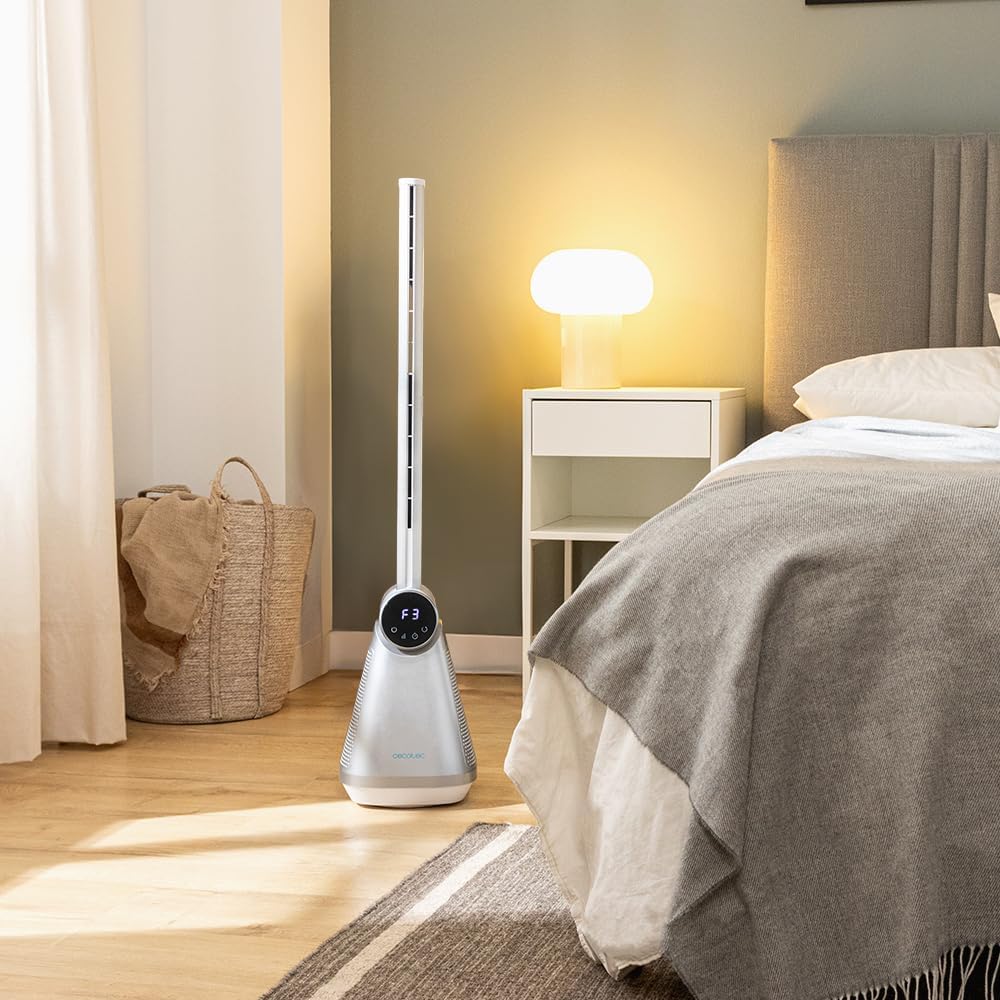 Cecotec - Turmventilatoren EnergySilence 9890 Skyline Bladeless, ohne 100 cm, 50W, touctile LED -Bil