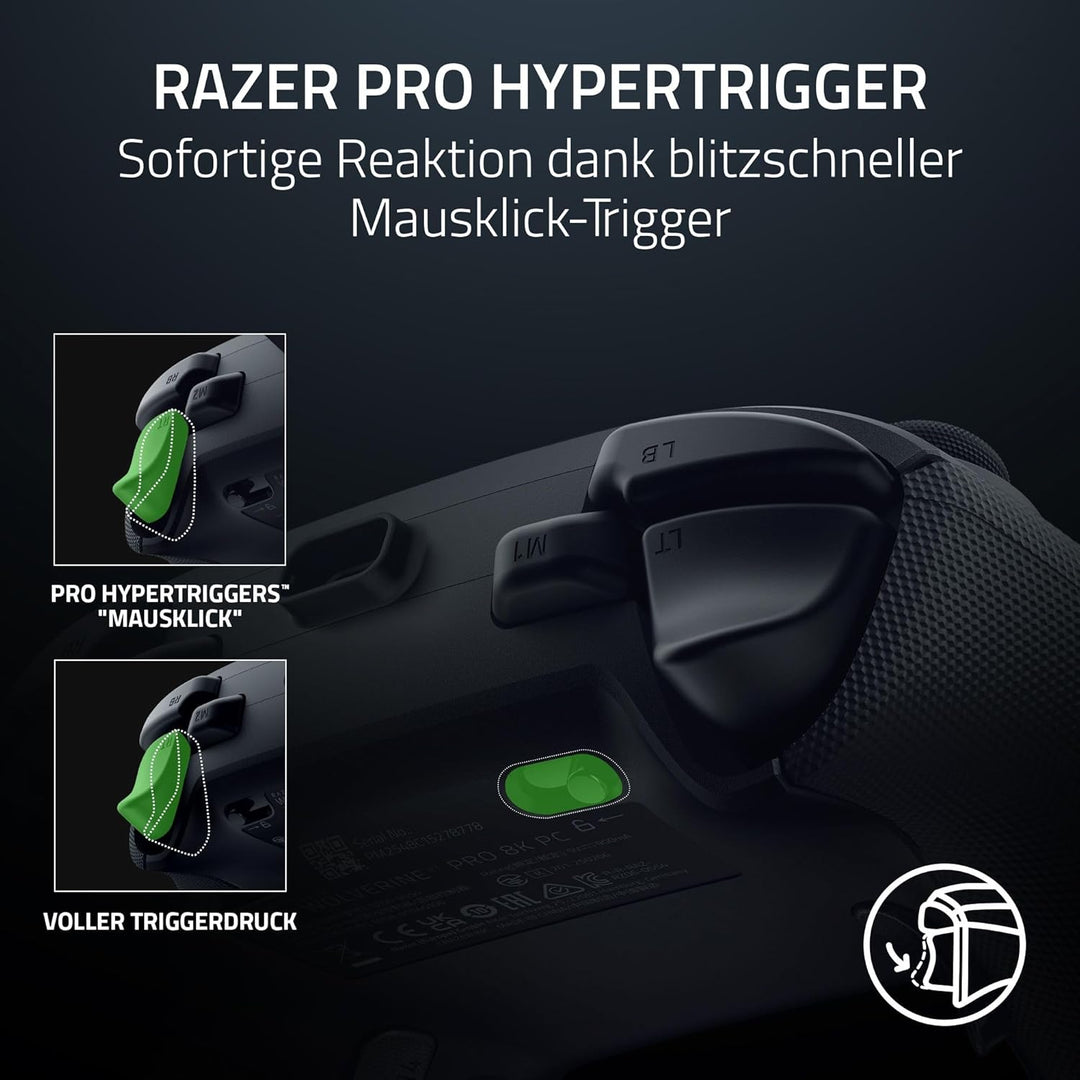 Razer Wolverine V3 Pro 8K PC - Kabelloser E-Sport-Controller für den PC (8K Hz HyperPolling, TMR-Ana