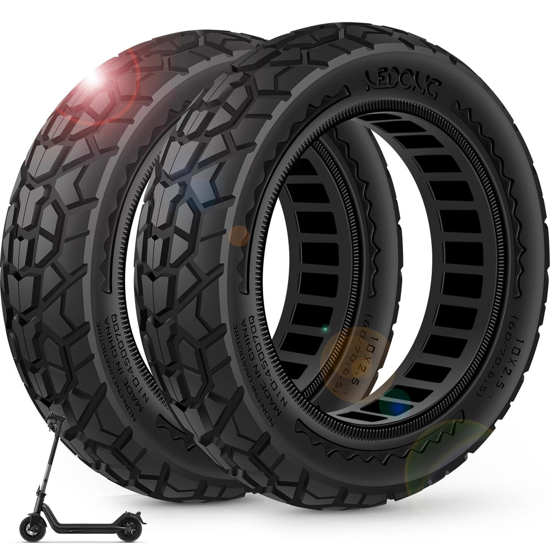 BANGTING 2PCS 60/70-6.5 E Scooter Reifen Tubeless, 10x2.50-6.5 Vollgummireifen Schlauchlos, 10x2.5 z