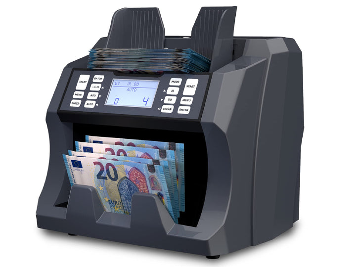 Detectalia V75 Banknotenzähler und Geldscheinprüfer für jede Währung, 27 x 21 x 24 cm Ungemischte Ba