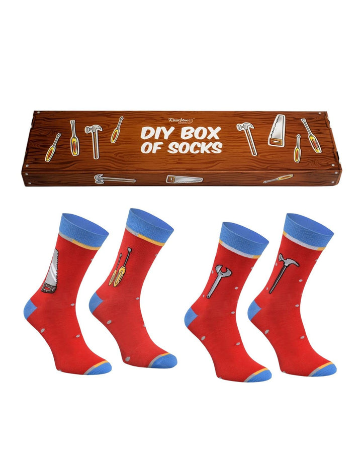 Rainbow Socks - Damen Herren DIY Set Lustige Geschenke Bunte Socken - 2 Paar 36-40 2x DIY BOX OF SOC