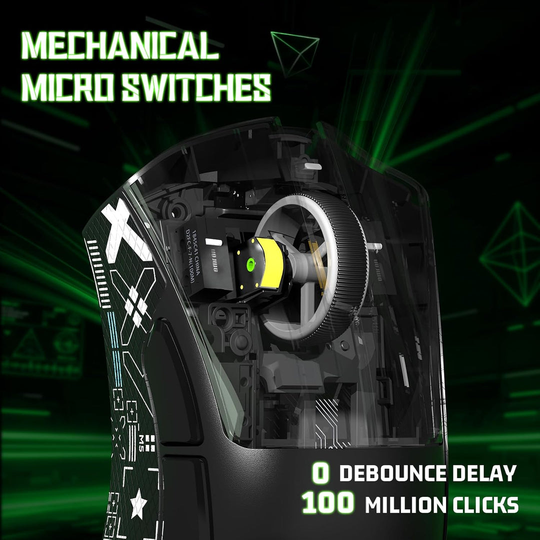 ATTACK SHARK V3 Kabellose Gaming-Maus mit Tape, 65g Ultraleicht, Optischer Sensor PAW3311 mit 25K DP