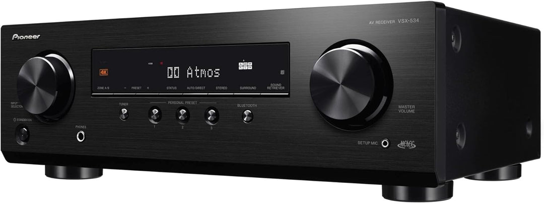 Pioneer VSX-534(B) Receiver (5x150 Watt, Dolby Atmos, DTS:X, MCACC, Advanced Sound Retriever, AM/FM,