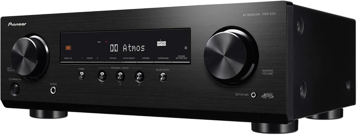 Pioneer VSX-534(B) Receiver (5x150 Watt, Dolby Atmos, DTS:X, MCACC, Advanced Sound Retriever, AM/FM,