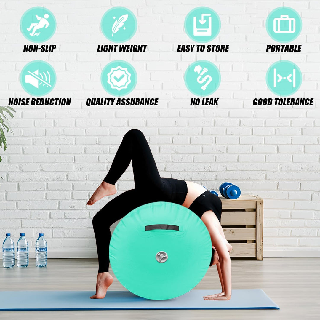 Triclicks Aufblasbare Air Roll Aufblasbare Luft Rollen Air Roller Yoga Roll Gym Air Barrel Gymnastik