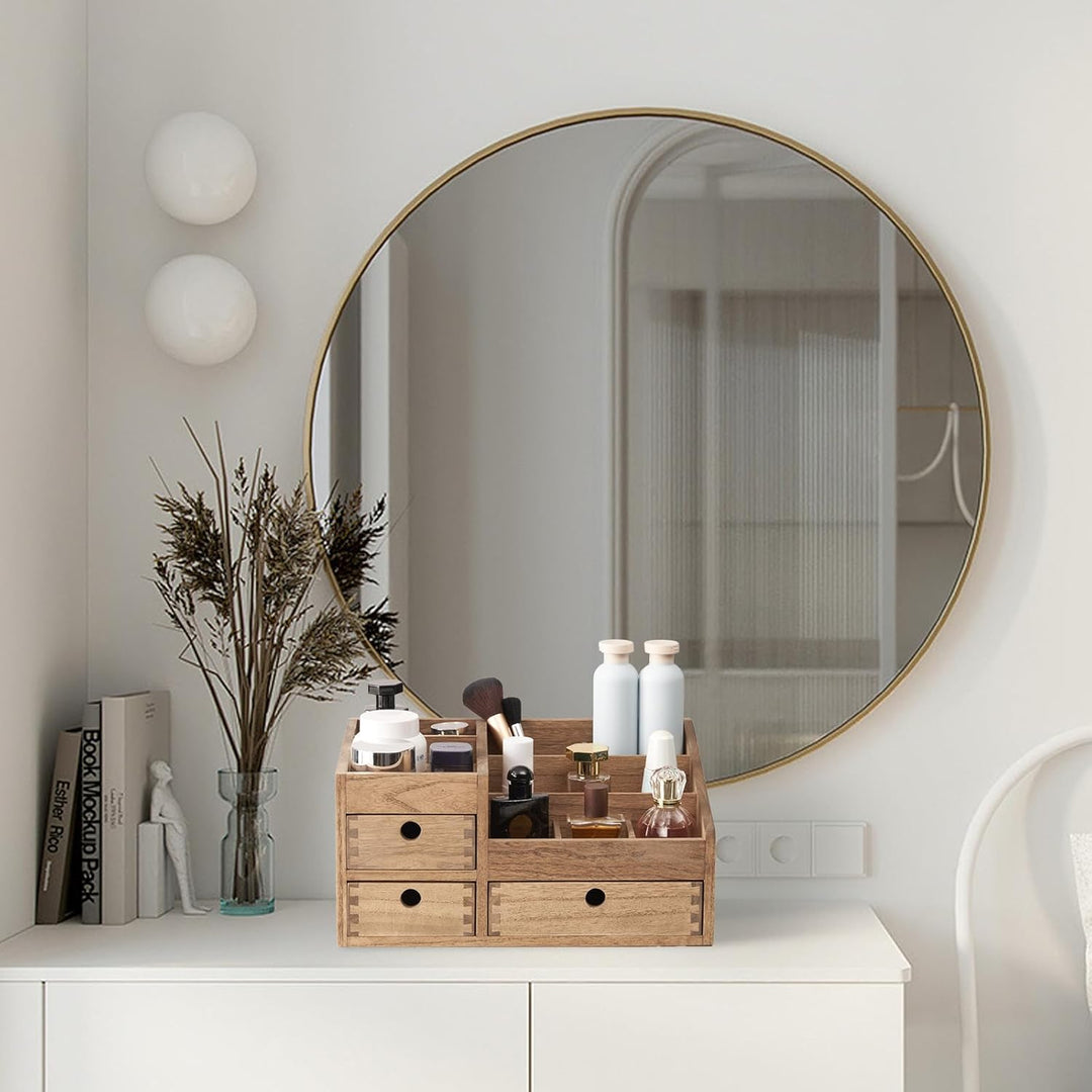 KIRIGEN Holz Make-up Organizer Aufbewahrungsschrank Tisch Kosmetik Organizer Schmuck Aufbewahrungsbo