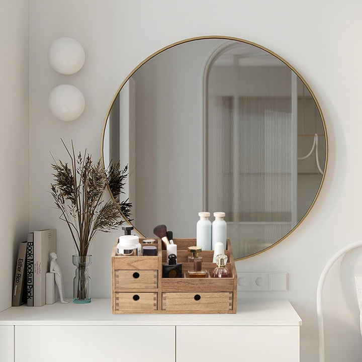 KIRIGEN Holz Make-up Organizer Aufbewahrungsschrank Tisch Kosmetik Organizer Schmuck Aufbewahrungsbo