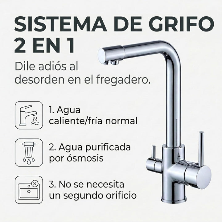 VALAZ 3 Wege Filter Osmose Wasserhahn Küche Chrom | Küchenarmaturen | Wasserhahn Sprudelwasser, Wass