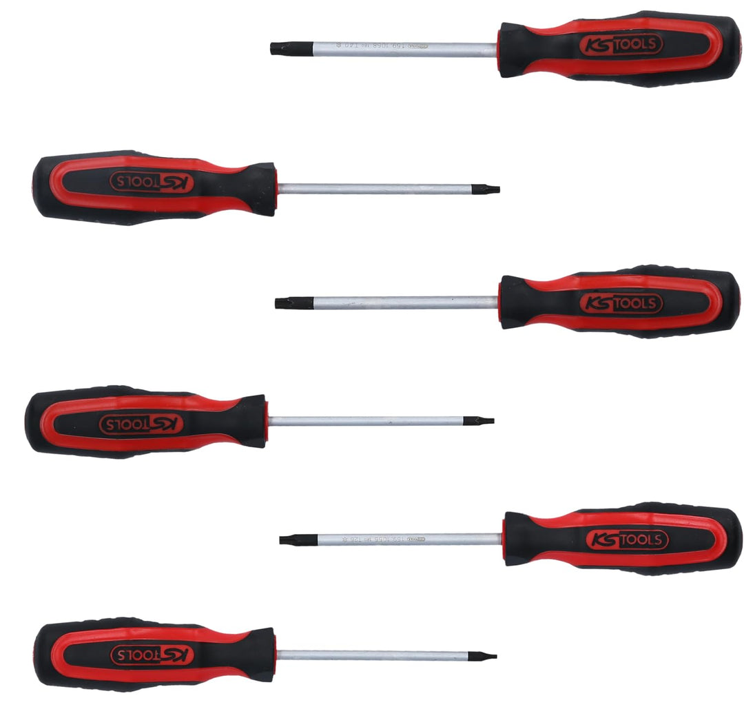 KS Tools 159.0040 ERGOTORQUEplus Schraubendreher-Satz, 6-tlg., TX mit Bohrung