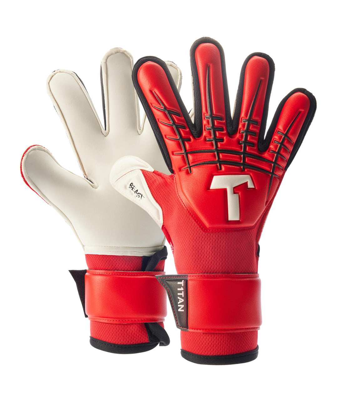 T1TAN Kinder Torwarthandschuhe mit Fingerschutz - Fussballhandschuhe für Kinder - Die Profis der Zuk