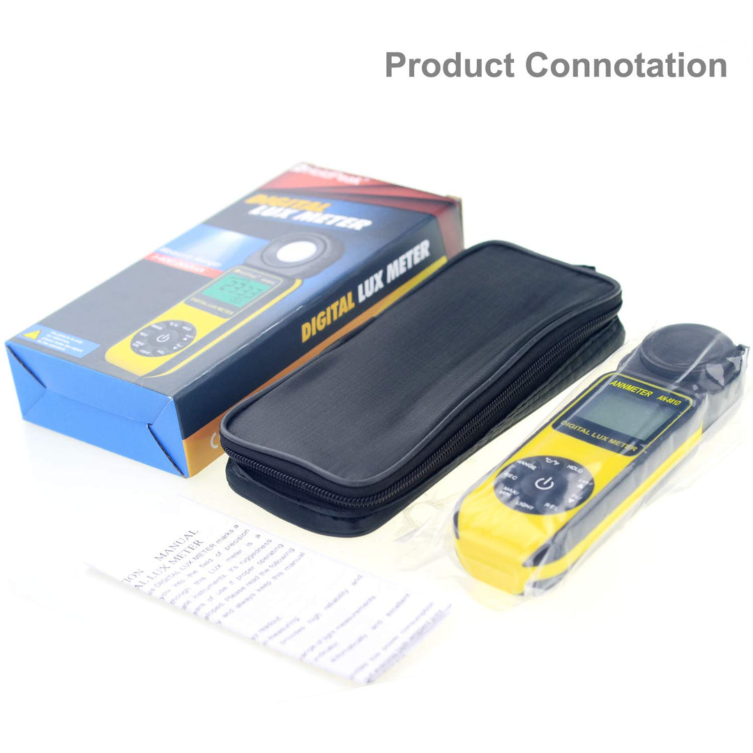 Digitaler Lux/Fusskerzen-Lichtmesser, AIOMEST Illuminance Lumen Tester 0,01~400.000 Lux, Handheld Lu