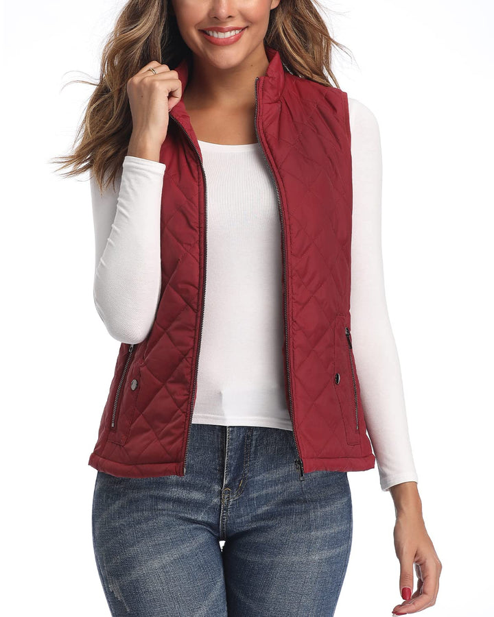 LONGKING Damen Regular Fashion Vests S Rot, S Rot