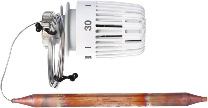 Heimeier Thermostat-Kopf mit Wärmeleitsockel und Spiralfeder, 20 -50 Grad 2m 6402-00.500