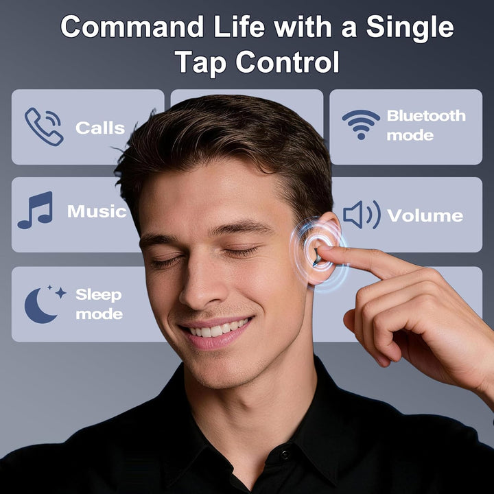 Schlafkopfhörer Bluetooth 6.0, In Ear Bluetooth Kopfhörer Mit Schlaftracker, 48 Std Seitenschläfer-K