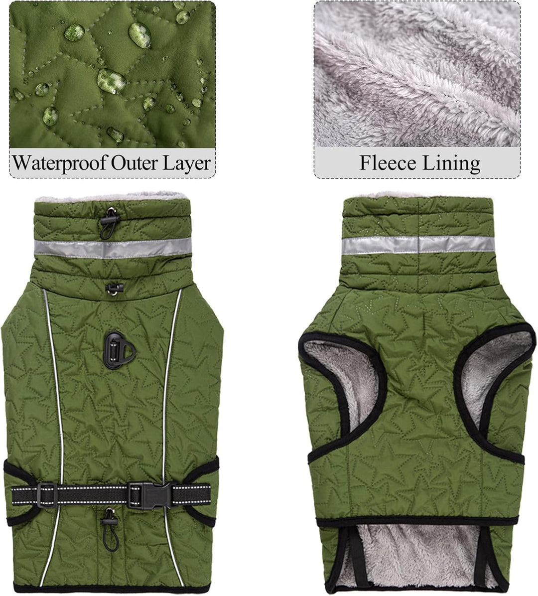 Hundejacke Winter Mantel Hund Wasserdicht Regen Hundemantel Warm Reflektierend Wintermantel Hund Fle