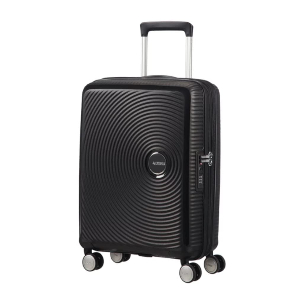 American Tourister Soundbox - Spinner S Erweiterbar Handgepäck, 55 cm, 41 L, Schwarz (Bass Black) Sc